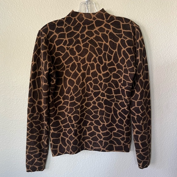 Vintage Causal Corner Giraffe Lambswool & Rabbit Fur Sweater Women Size S - Picture 2 of 13